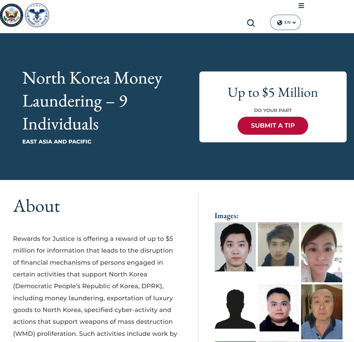 "미국인 80명 신원 도용, 100곳 위장취업"…미 국무부, 북한 돈세탁 연루 9명 현상수배