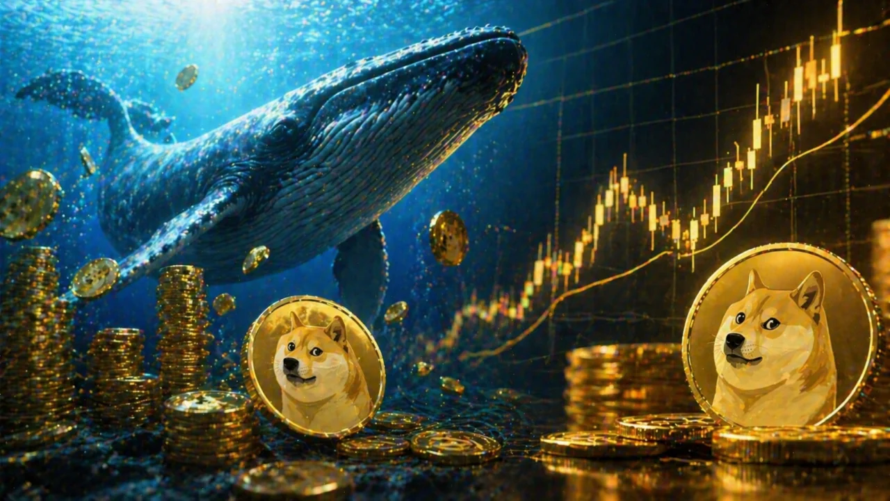 DOGE 고래 활동 6개월 최대