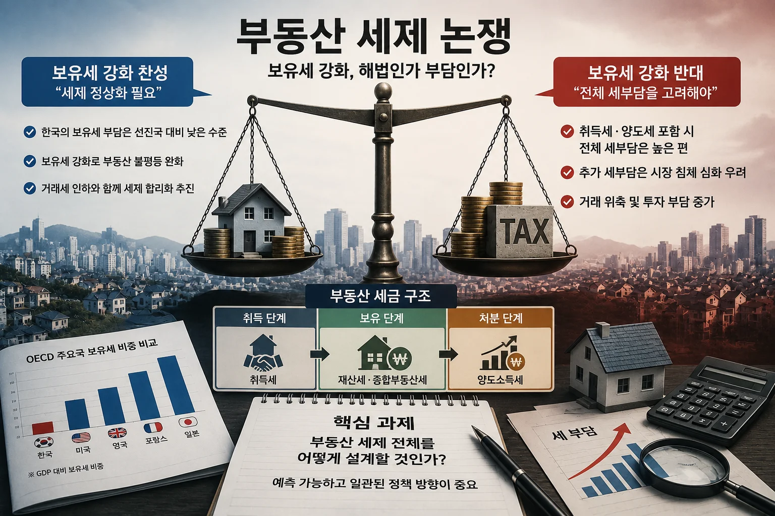 "보유세만 보면 안 된다"... 부동산 증세 논란, 숨겨진 쟁점은?