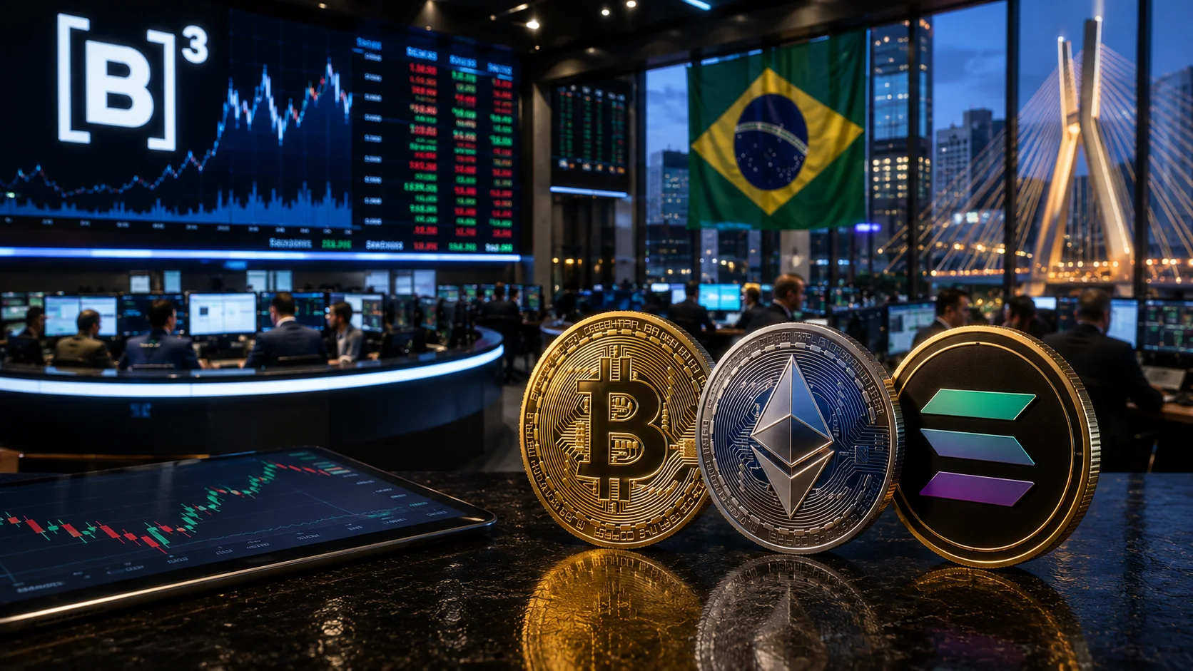 브라질 증권거래소 B3, BTC·ETH·SOL 선물 옵션 출시