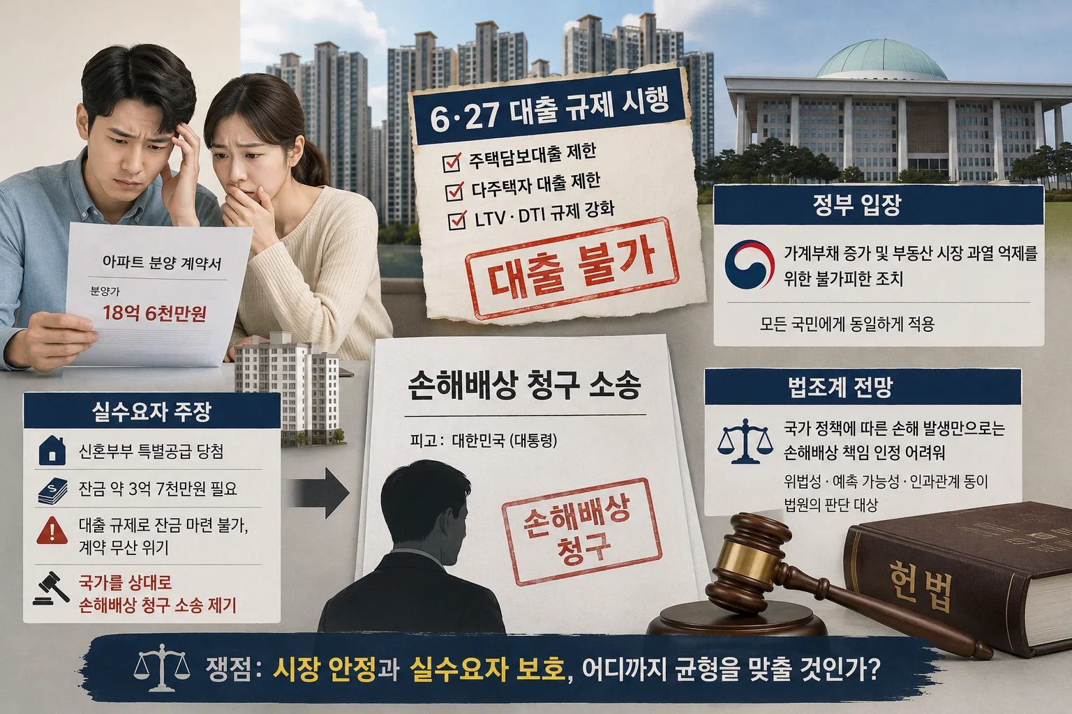 "정부 규제에 내 집 꿈 무너졌다"…대통령 상대 손배소, 부동산 정책 첫 시험대 되나