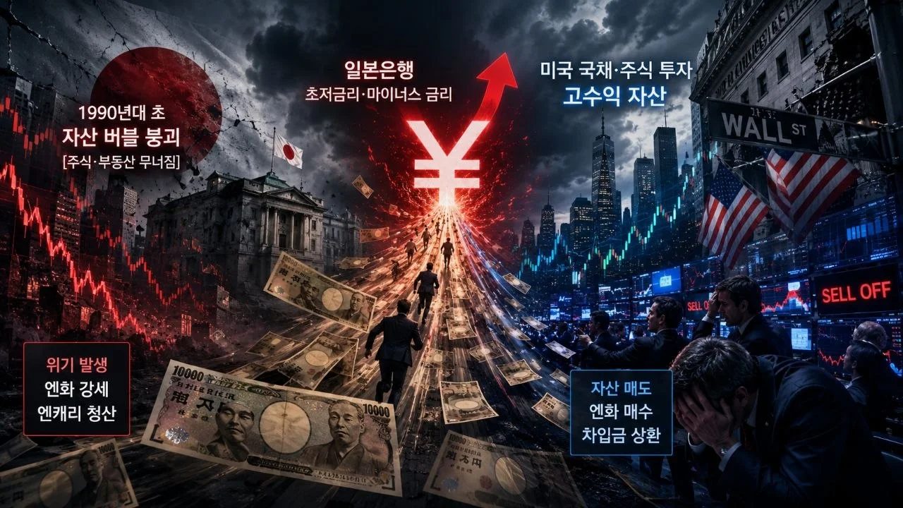 일본발 충격의 시작? 엔캐리 청산이 글로벌 시장을 흔드는 이유
