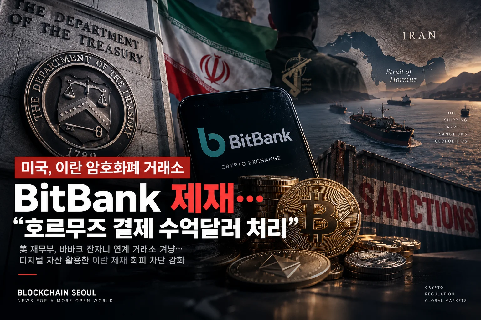 미국, 이란 암호화폐 거래소 BitBank 제재…“호르무즈 결제 수억달러 처리”