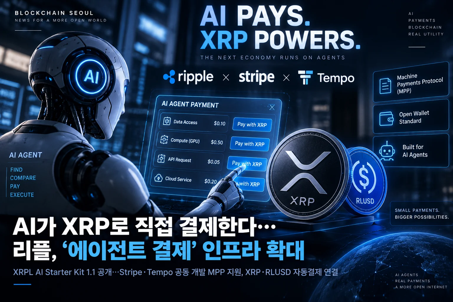 AI가 XRP로 직접 결제한다…리플, ‘에이전트 결제’ 인프라 확대