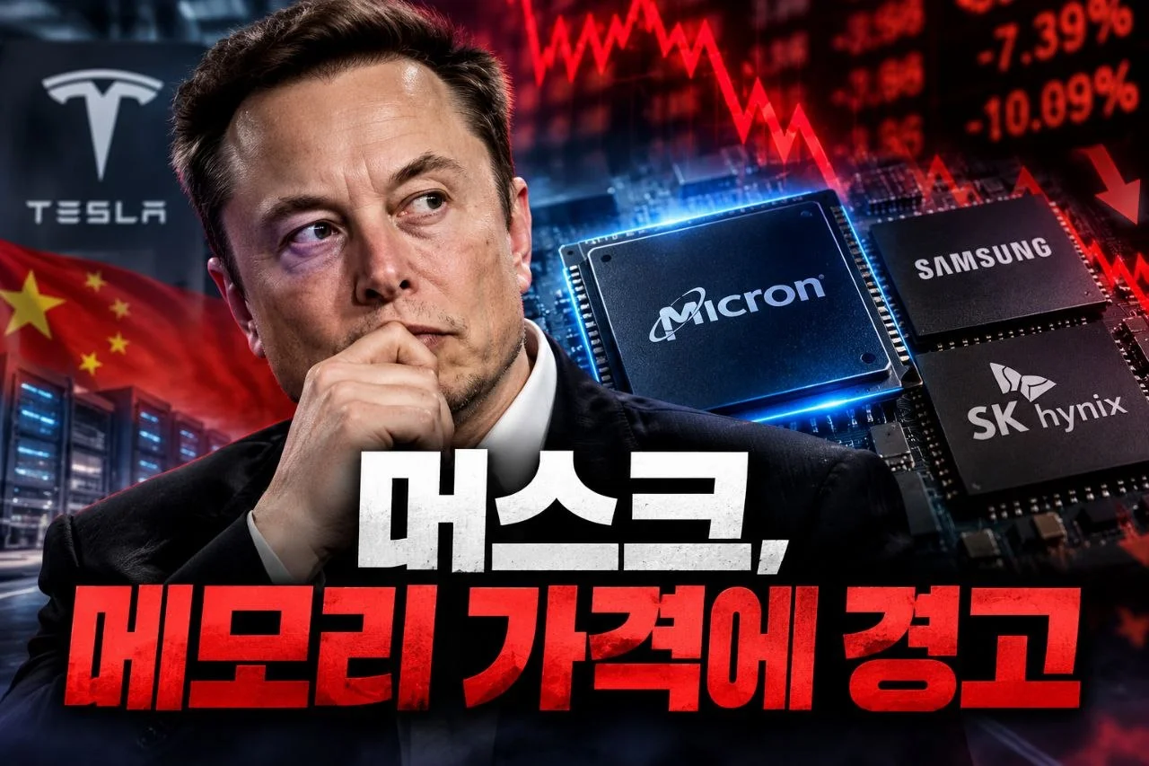 “머스크가 경고한 메모리 가격”…삼성·하이닉스 흔들리자 코스피 폭락