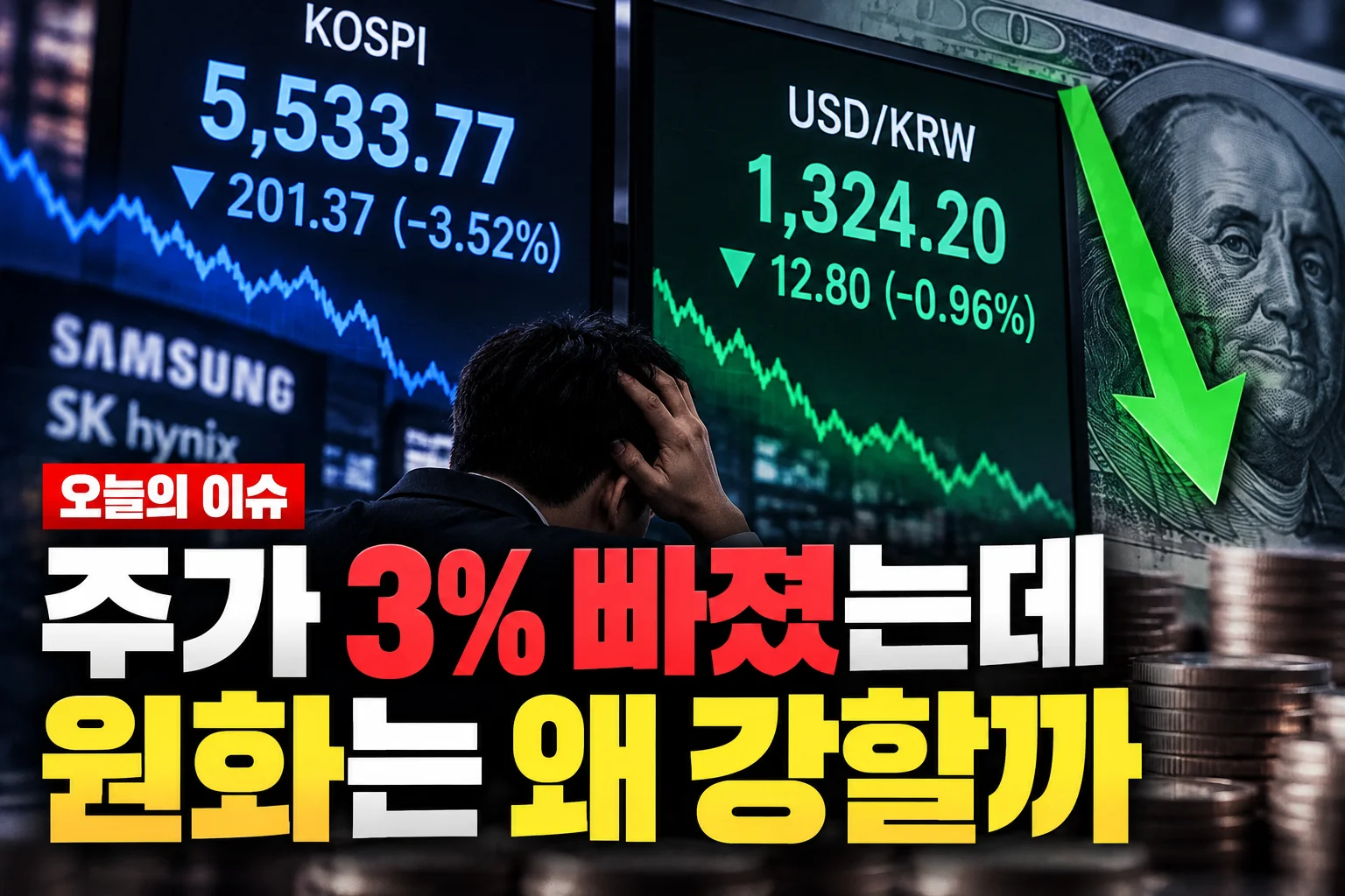 주가는 폭락하는데 원화는 2년 만에 최고…무슨 일?