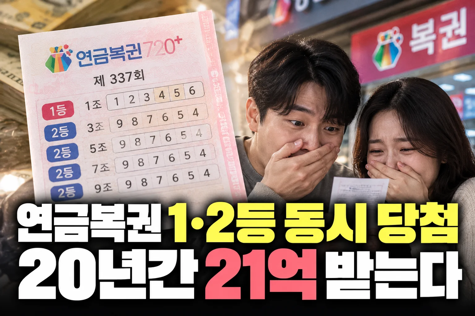 연금복권 1·2등 동시 당첨…20년간 21억 받는다