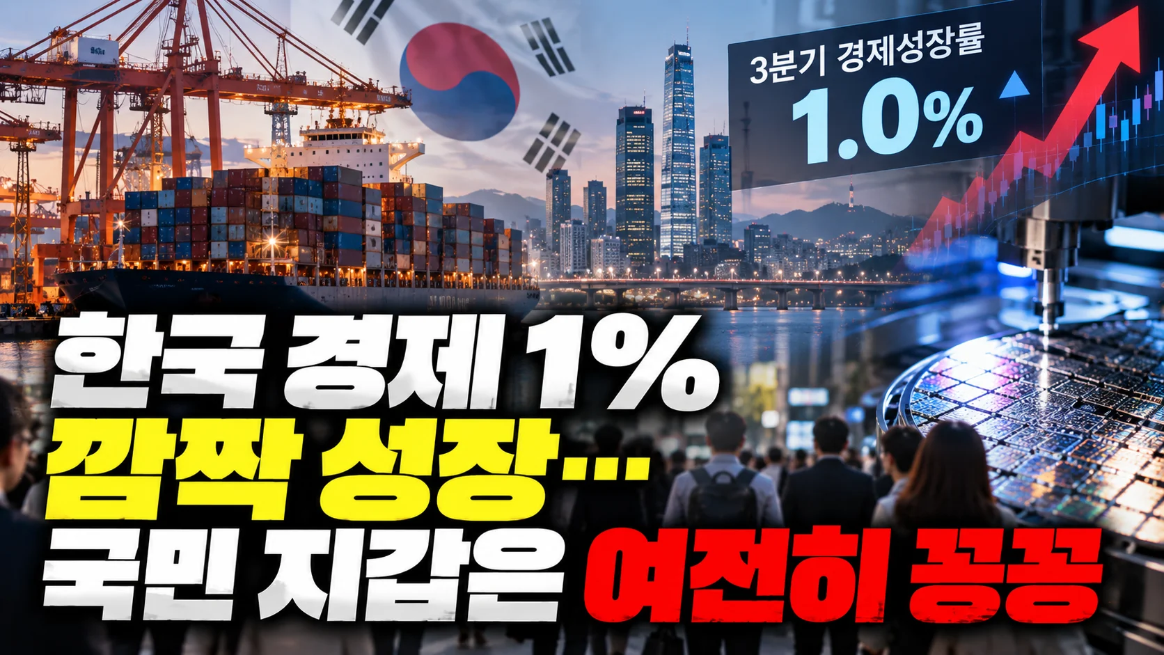 한국 경제 1% 깜짝 성장…국민 지갑은 여전히 꽁꽁