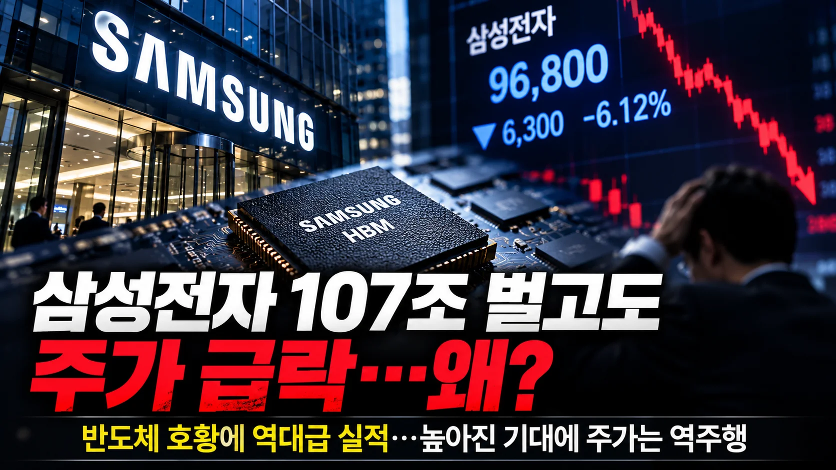 삼성전자 107조 벌고도 주가 급락…왜?