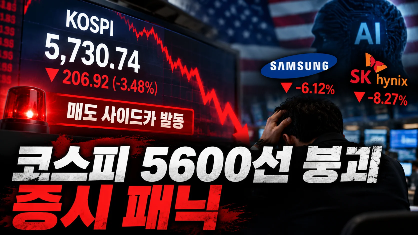 코스피 5600선 붕괴…증시 패닉